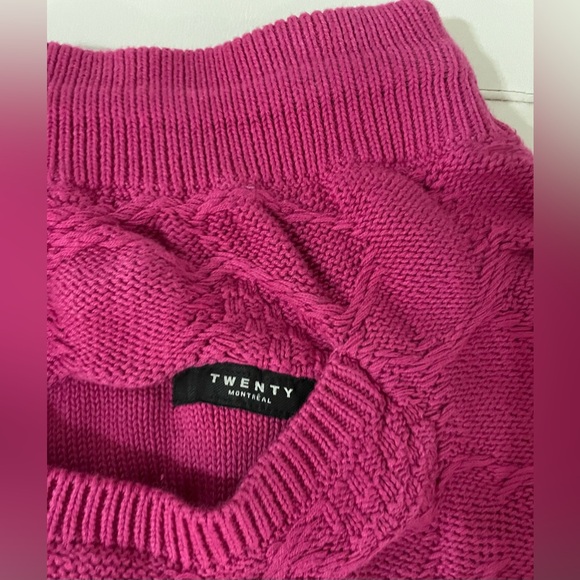 NWT TWENTY MONTREAL pink brown Knit Sweater Dip Tie Dye Joggers Pants M - Picture 13 of 13